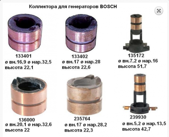 Кольца генератора Bosch